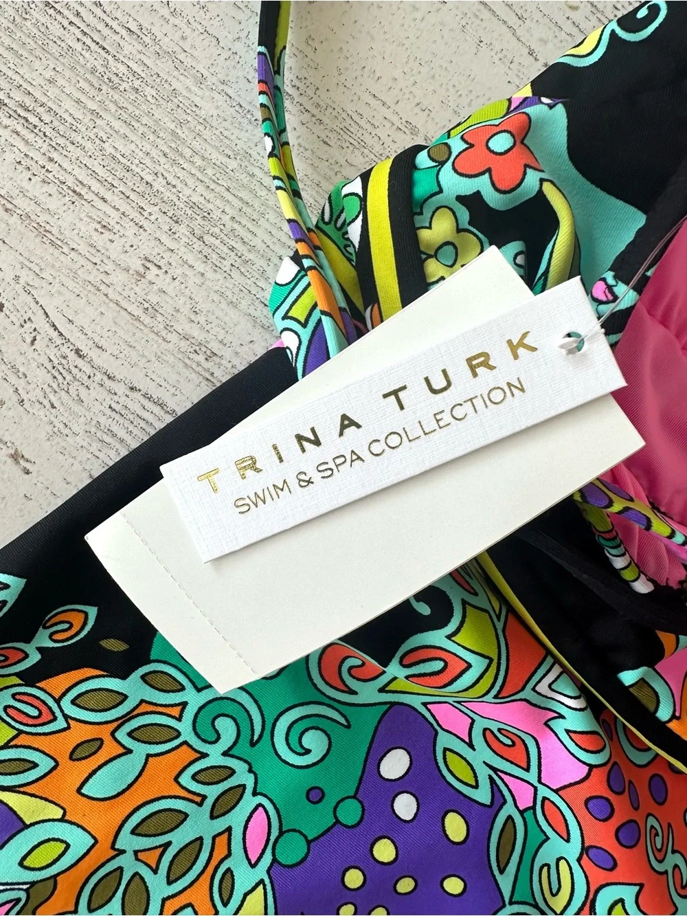 NWT TRINA TURK Sea Garden Wireless Tankini Top 10